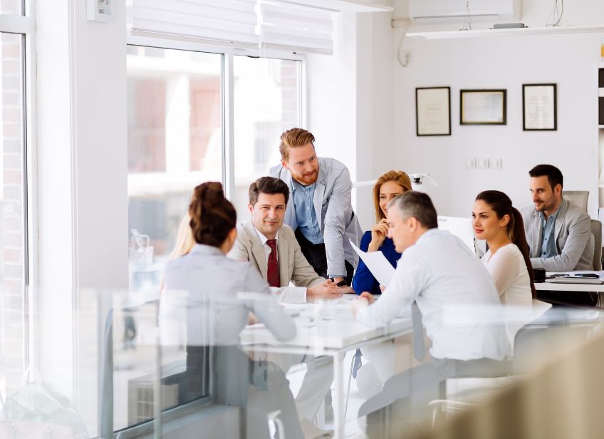 Employees using a platform aligned with the brand