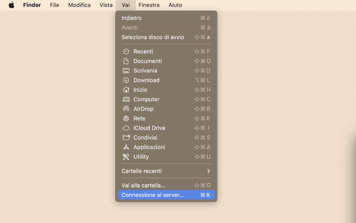 Mappare Kamzan come unità di rete su mac